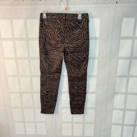 🔥🔥5 for $25🔥🔥 White House Black Market Animal Print Skinny Crop Pants Size 2 - Picture 6 of 13